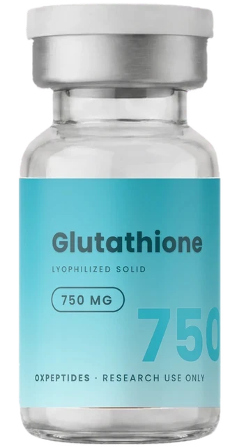 Glutathione 750 mg — verzegelde gelyofiliseerde flacon, Glutathione etiket